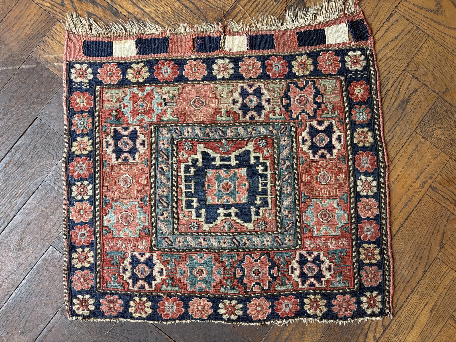 19th century Shasavan Soumac Bag face