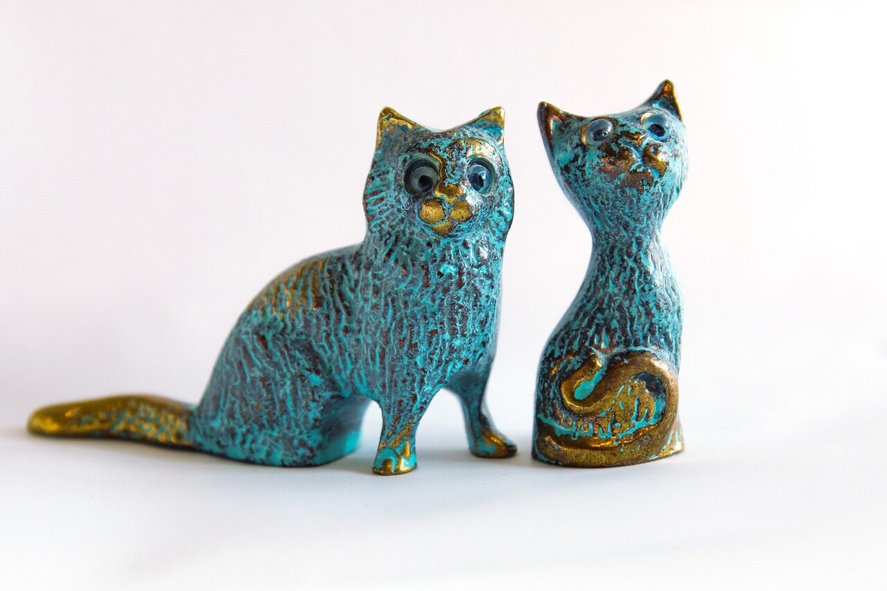 Ceramic Cat Pair
