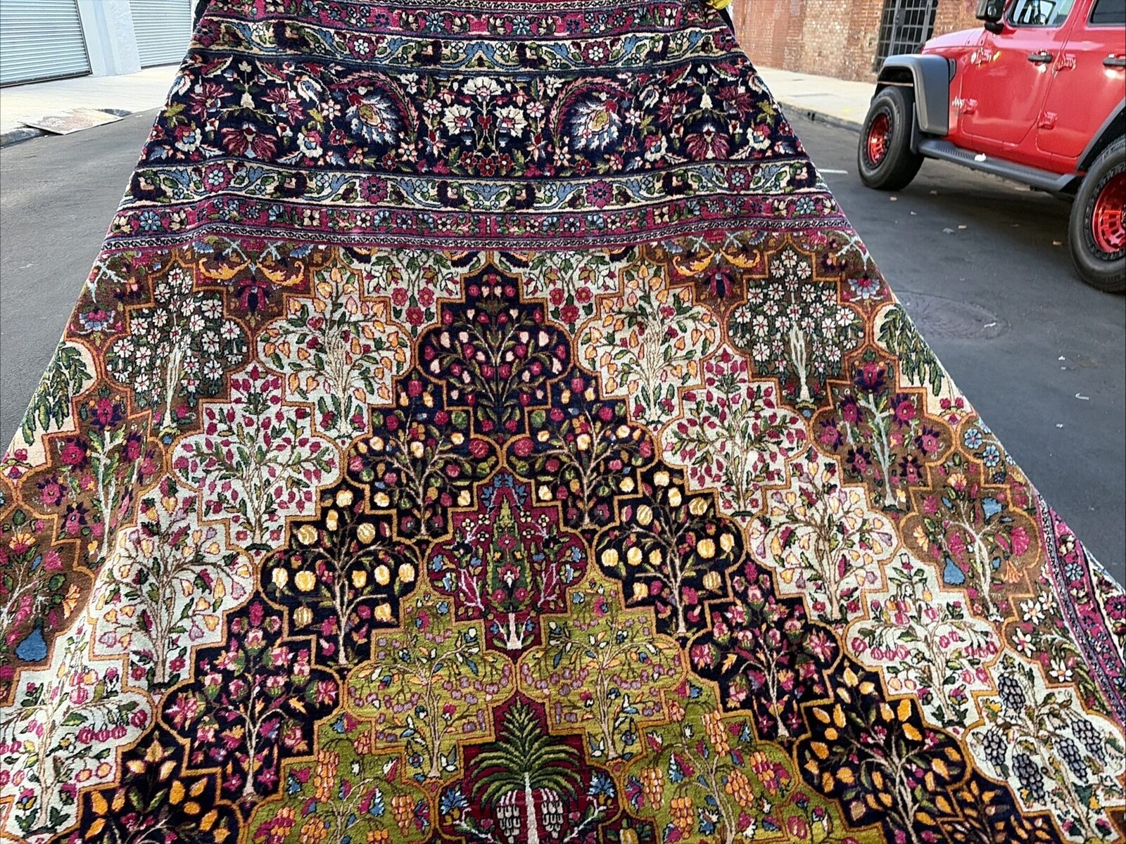 19th  century  Lavar Kerman antique Persian rug