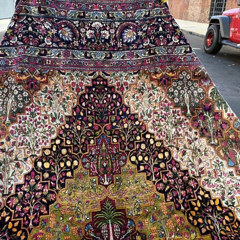 19th  century  Lavar Kerman antique Persian rug