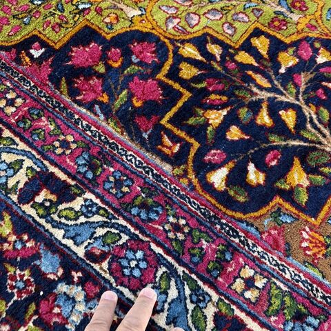19th  century  Lavar Kerman antique Persian rug