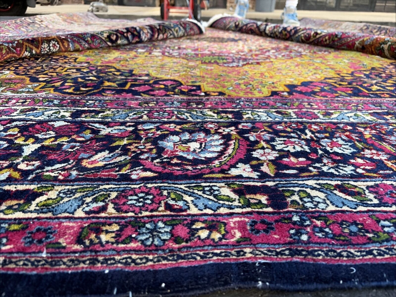 19th  century  Lavar Kerman antique Persian rug