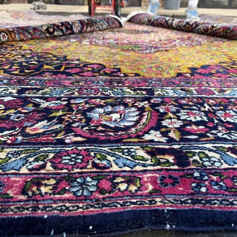 19th  century  Lavar Kerman antique Persian rug