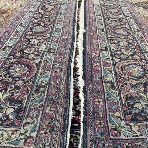 19th  century  Lavar Kerman antique Persian rug