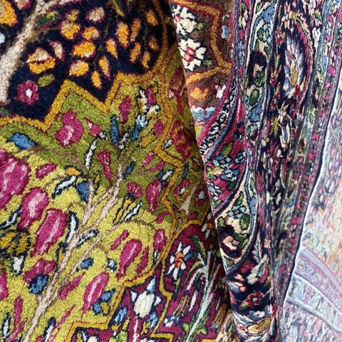 19th  century  Lavar Kerman antique Persian rug