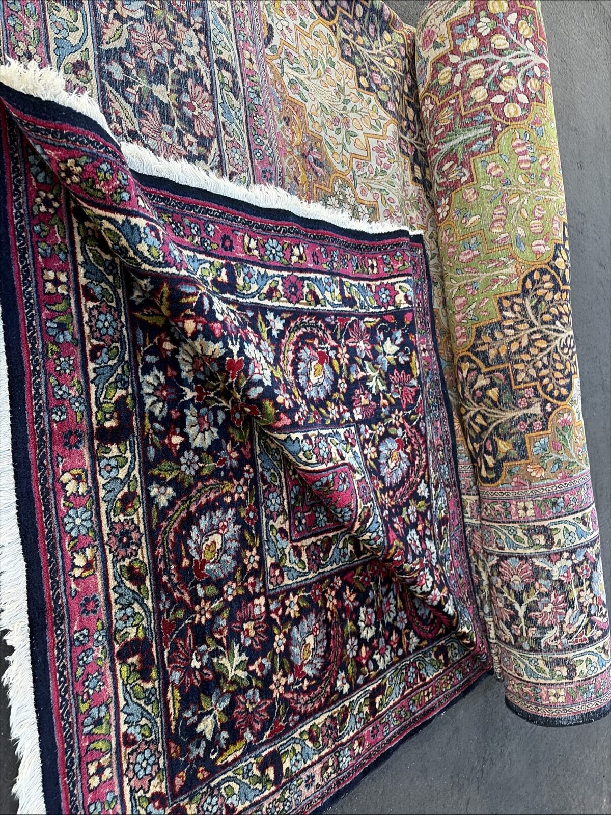19th  century  Lavar Kerman antique Persian rug