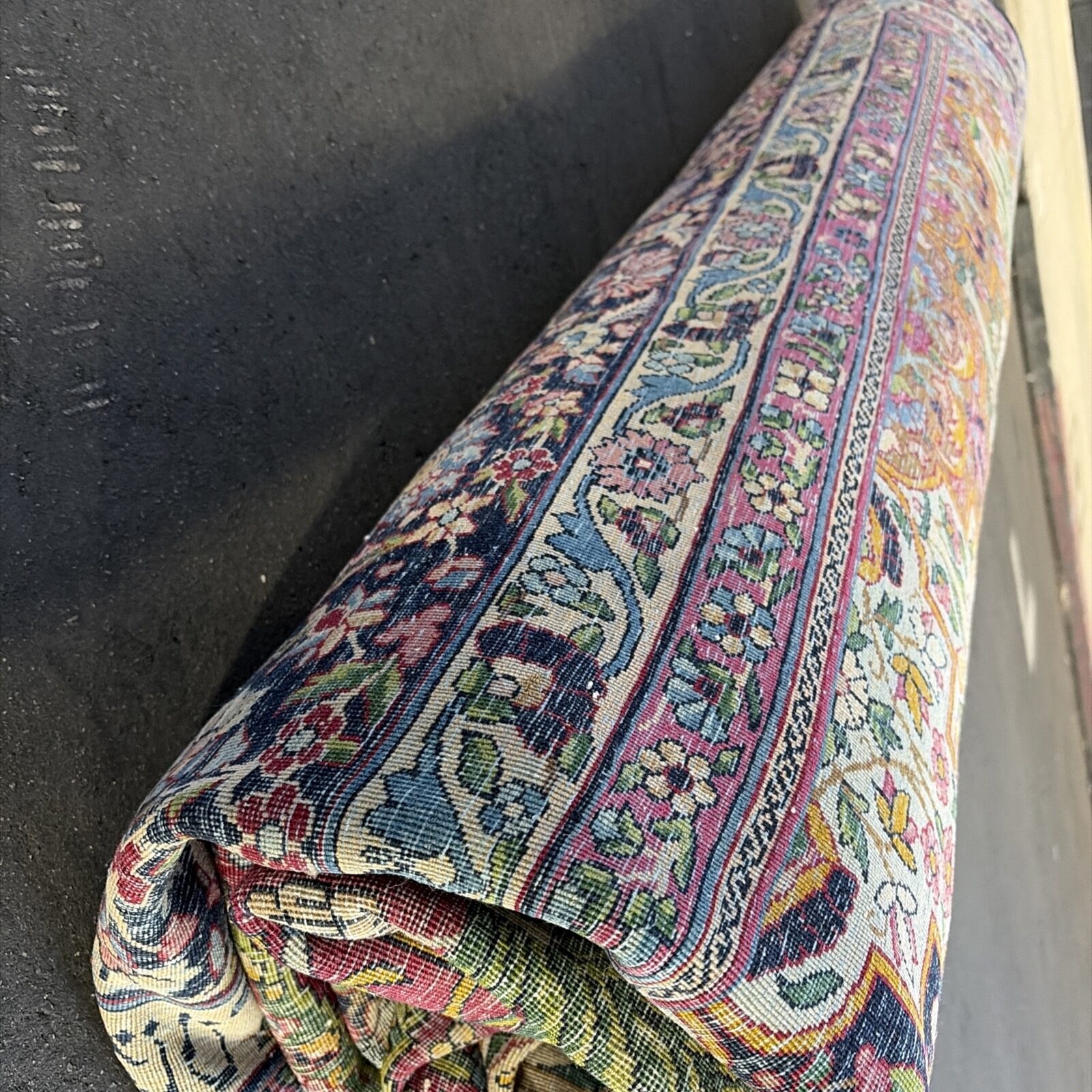 19th  century  Lavar Kerman antique Persian rug