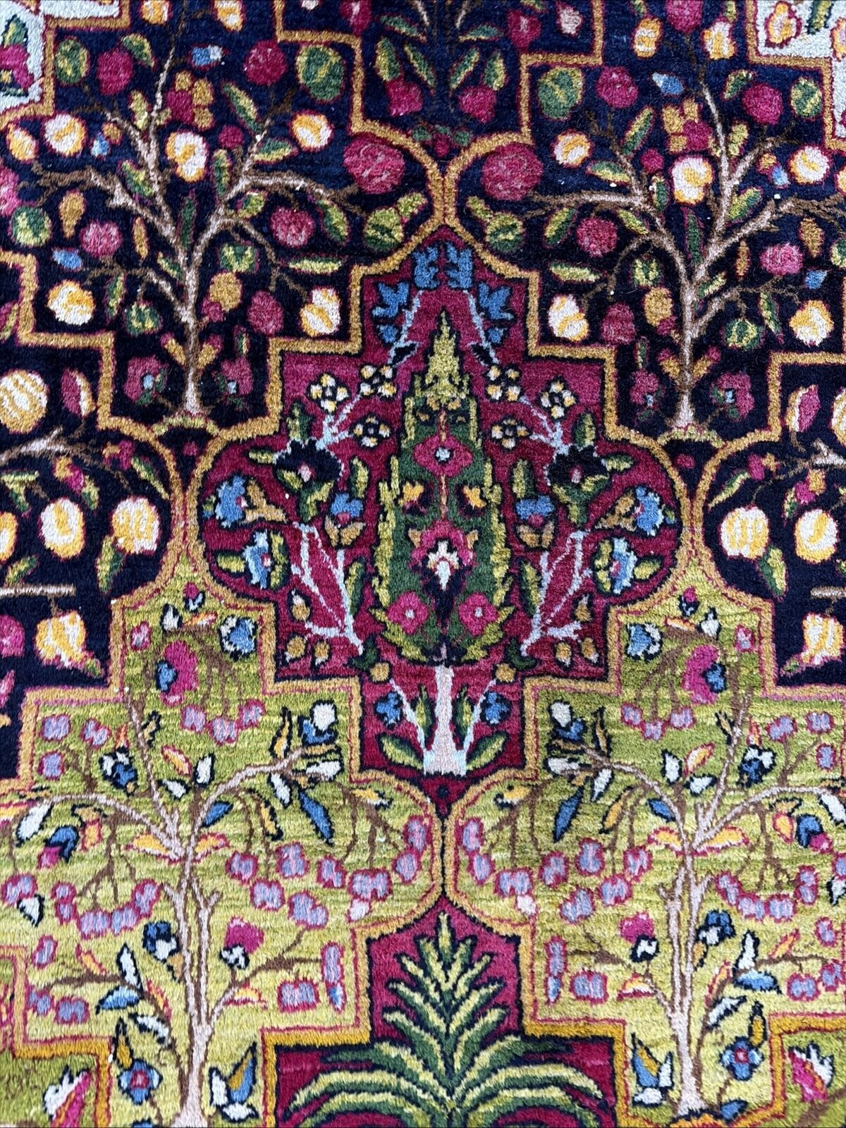 19th  century  Lavar Kerman antique Persian rug