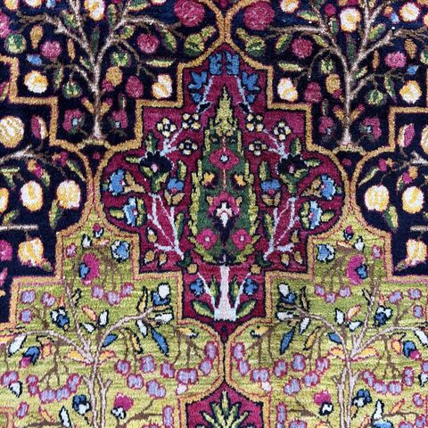 19th  century  Lavar Kerman antique Persian rug