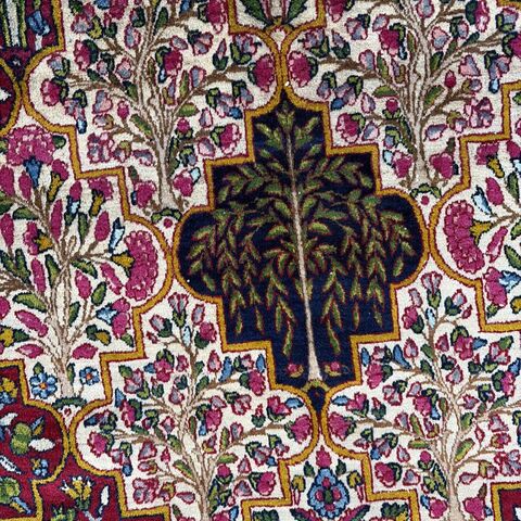 19th  century  Lavar Kerman antique Persian rug
