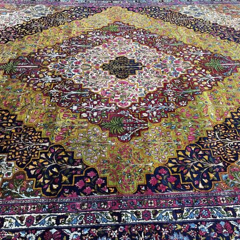 19th  century  Lavar Kerman antique Persian rug