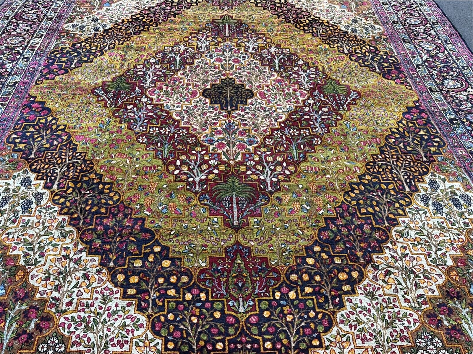19th  century  Lavar Kerman antique Persian rug