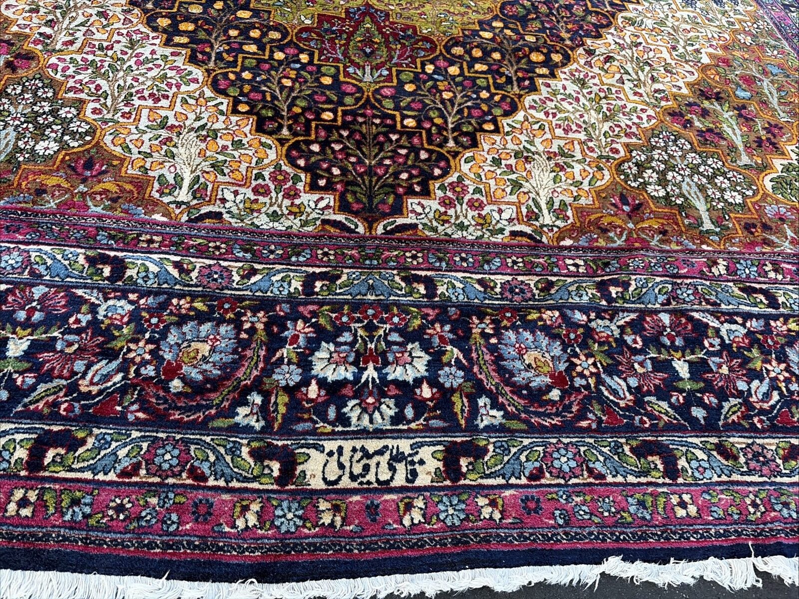 19th  century  Lavar Kerman antique Persian rug