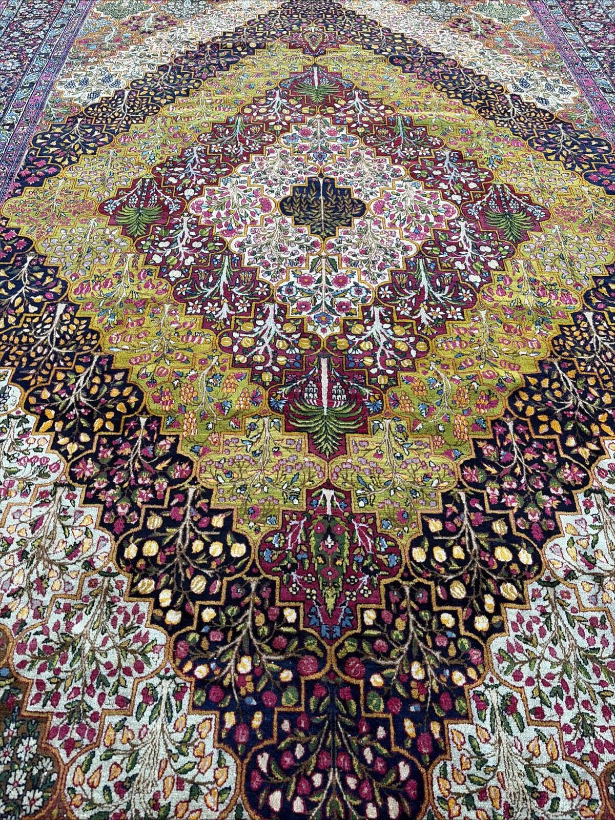 19th  century  Lavar Kerman antique Persian rug